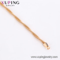 44186 xuping vogue 18 k colar de ouro banhado definir projetos cadeias simples colar sem pedra